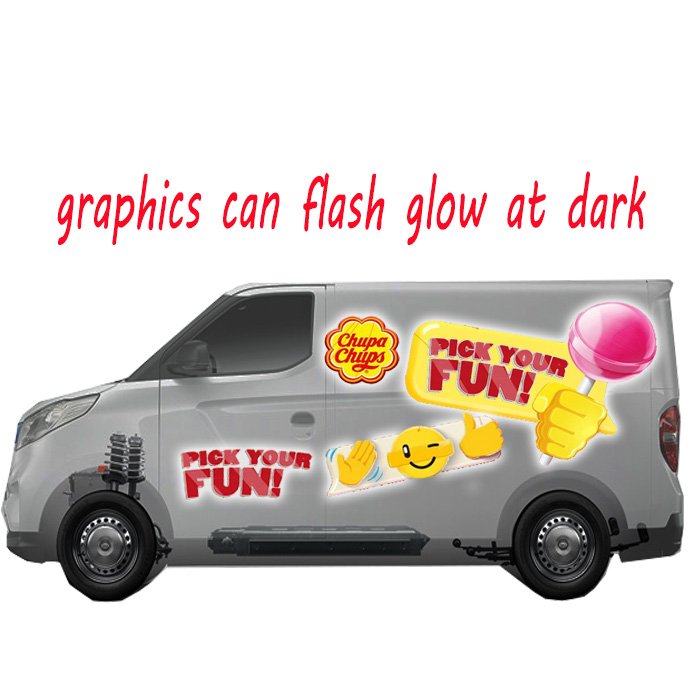 low cost EL sheet poster luminous advertising for car for vehicle for auto support remote control sound activated