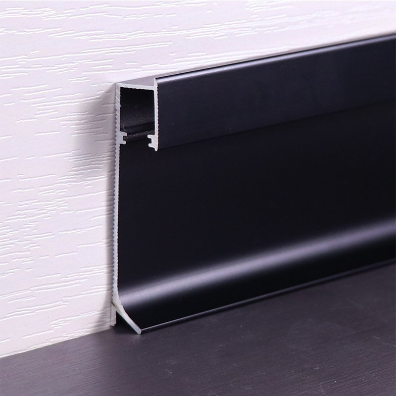 Allzet Production Factory 60mm LED Skirting Lighting Flooring Aluminum Baseboard Led Bar Strip Light Skirting Board Profile