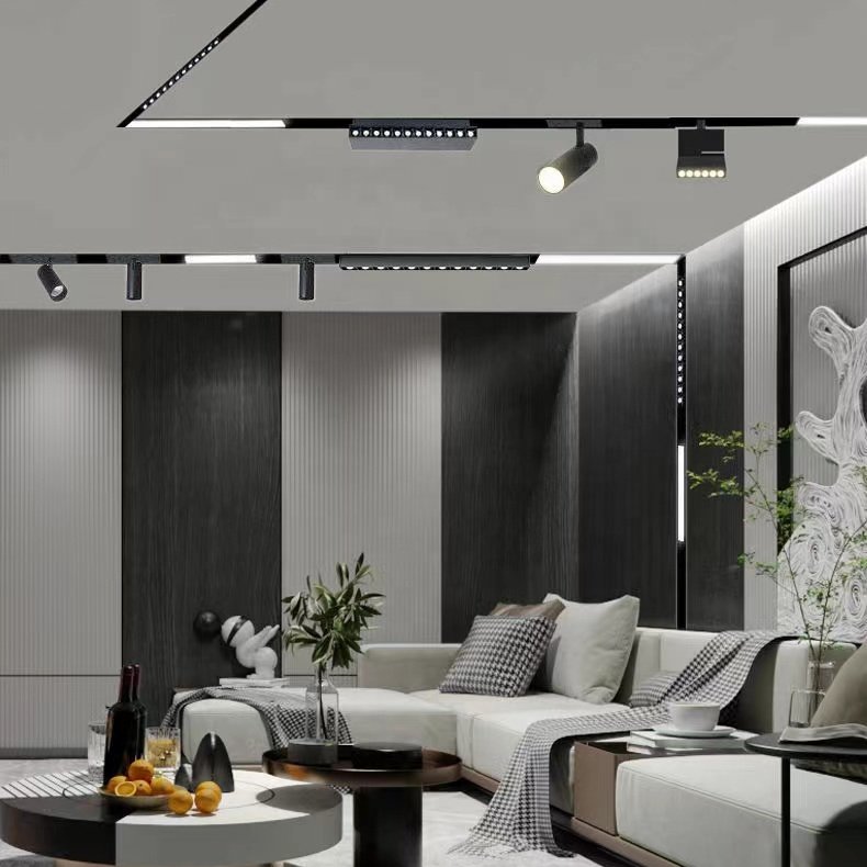 Magnetic Track Light Recessed Track Linear Light LED Ceiling Spotlights Indoor magnetic track system for stretch ceilings