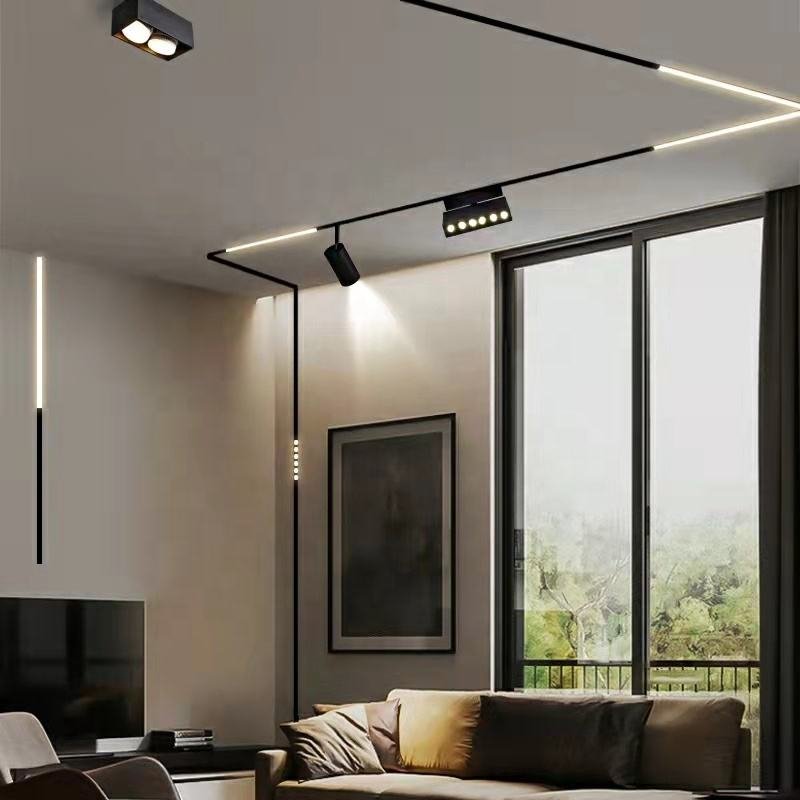 Magnetic Track Light Recessed Track Linear Light LED Ceiling Spotlights Indoor magnetic track system for stretch ceilings
