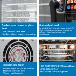 Four-layer electronic panel hot air circulation furnace Table 4 tray electric convection bread oven 220V Mini multifunctional el