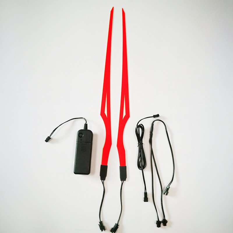 Wholesale Cool EL glowing 4 tape sticker for Helmet light strip Multi Color safety AA battery case helmet Led Light strip
