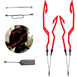 Wholesale Cool EL glowing 4 tape sticker for Helmet light strip Multi Color safety AA battery case helmet Led Light strip