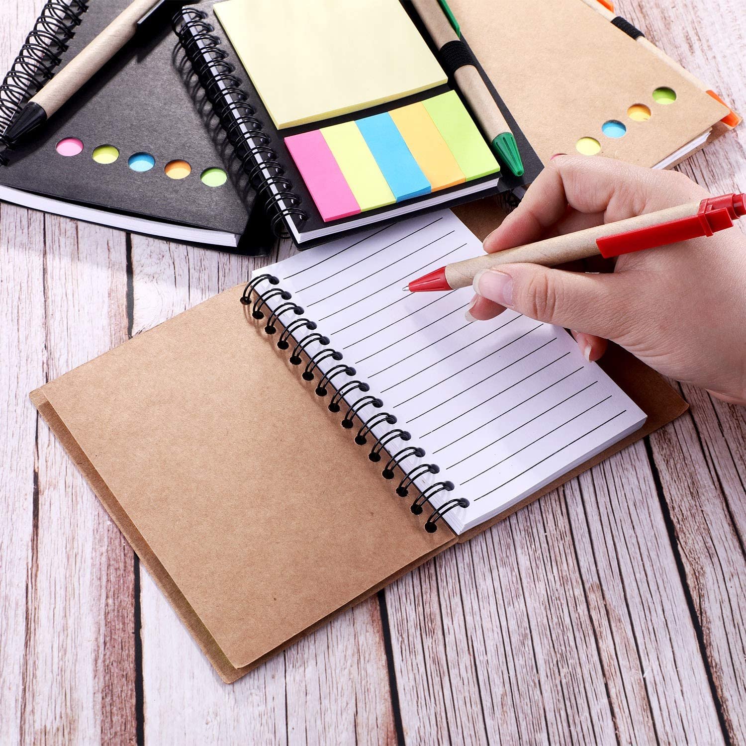New Product Spiral Notebook Diary with Sticky Note Pen Holder