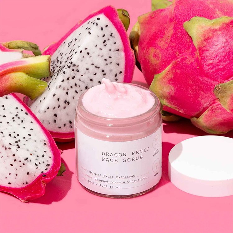 Private Label Wholesale Vendor Manufacturer All Natural Dragonfruit Pitaya Dragon Fruit Body Scrub