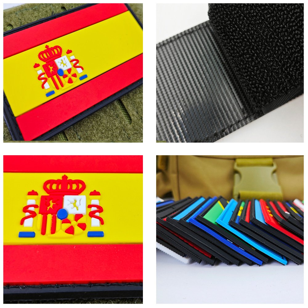 PVC National Flag Velcro Patch Soft Rubber Tactical Flag Patches