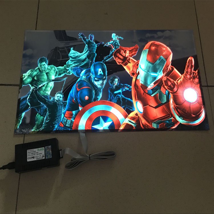 Ultra thin light up display poster el luminous poster sign custom el panel advertisement for product promotion