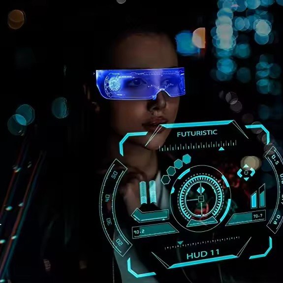 Nicro Creative Neon Party Supplies Led Glasses El Wire Concert Festival Carnival Cheer Up Prop Luminous Led Light Glasses