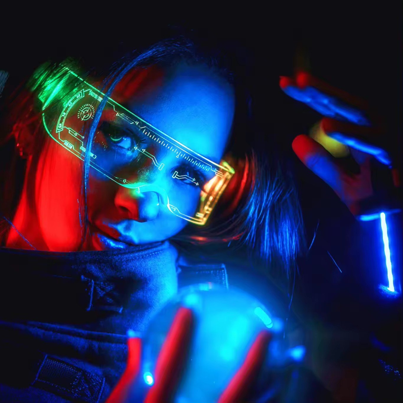 Nicro Creative Neon Party Supplies Led Glasses El Wire Concert Festival Carnival Cheer Up Prop Luminous Led Light Glasses
