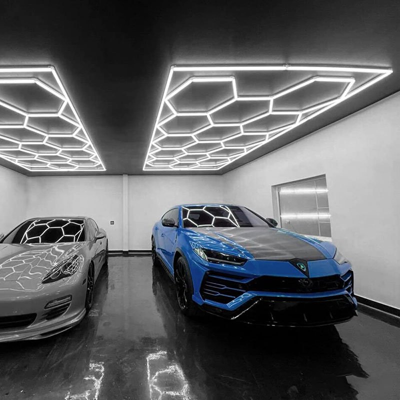 New best Quality Led Hexagon Honeycomb Detailing Lights Garage Light Hexagon LED detailing Light