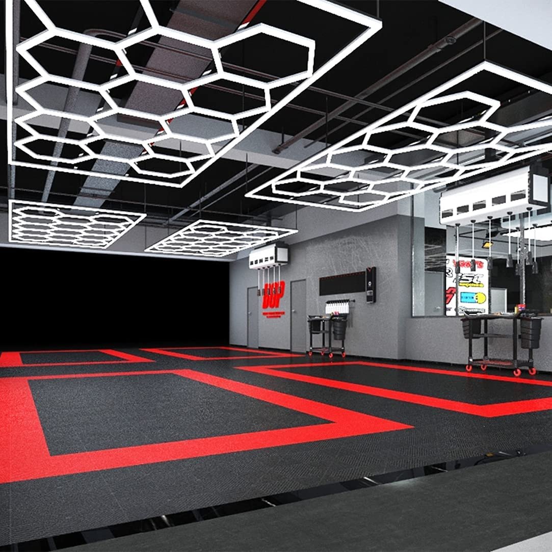 New best Quality Led Hexagon Honeycomb Detailing Lights Garage Light Hexagon LED detailing Light