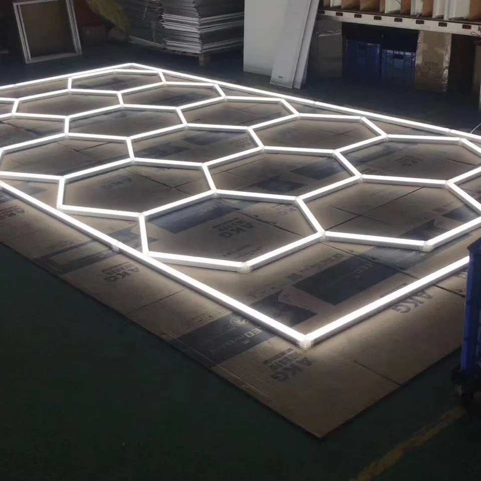 New best Quality Led Hexagon Honeycomb Detailing Lights Garage Light Hexagon LED detailing Light