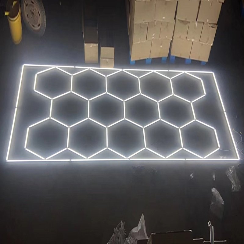 New best Quality Led Hexagon Honeycomb Detailing Lights Garage Light Hexagon LED detailing Light