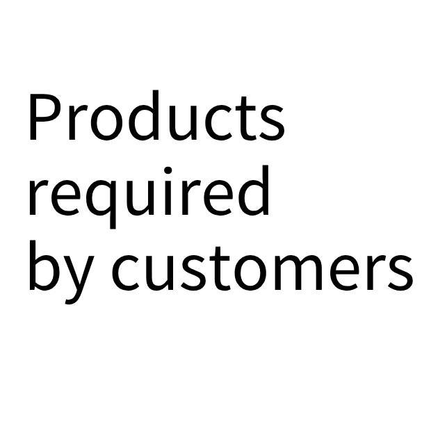 Products required by customers