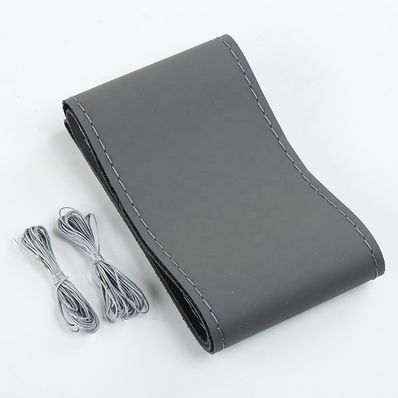 Automotive interior manufacturers directly sell PU material with a single color and good hand stitching steering wheel cover