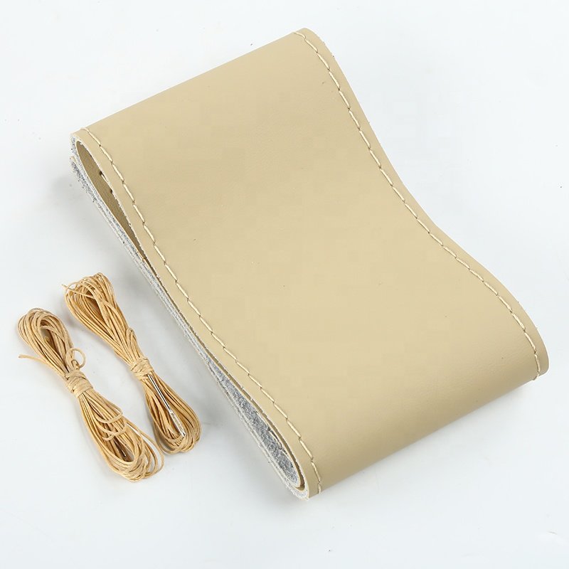 Automotive interior manufacturers directly sell PU material with a single color and good hand stitching steering wheel cover