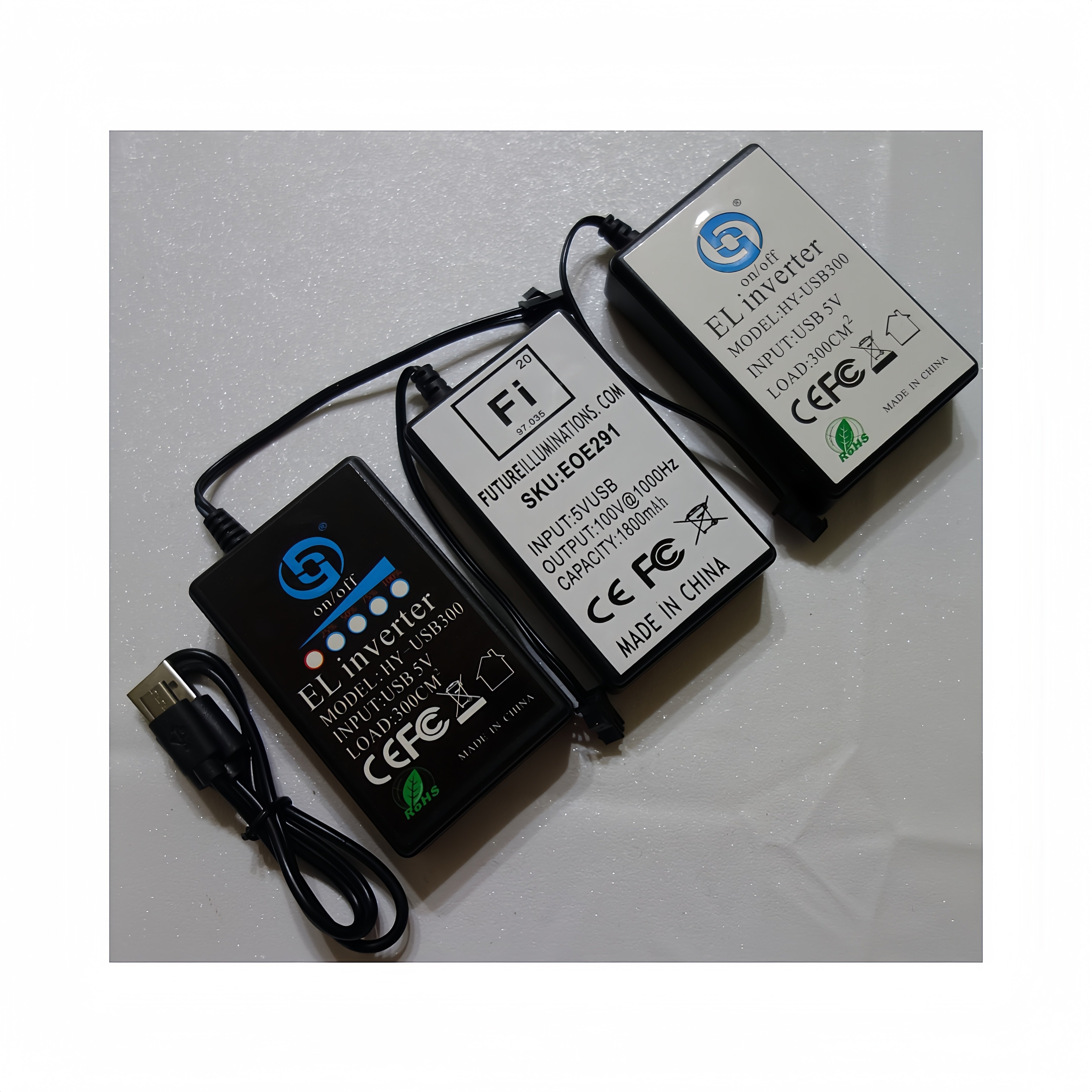 HY-USB200 DC5V USB 600mAh polymer battery EL Sheet inverter Used to drive EL sheet and EL wire