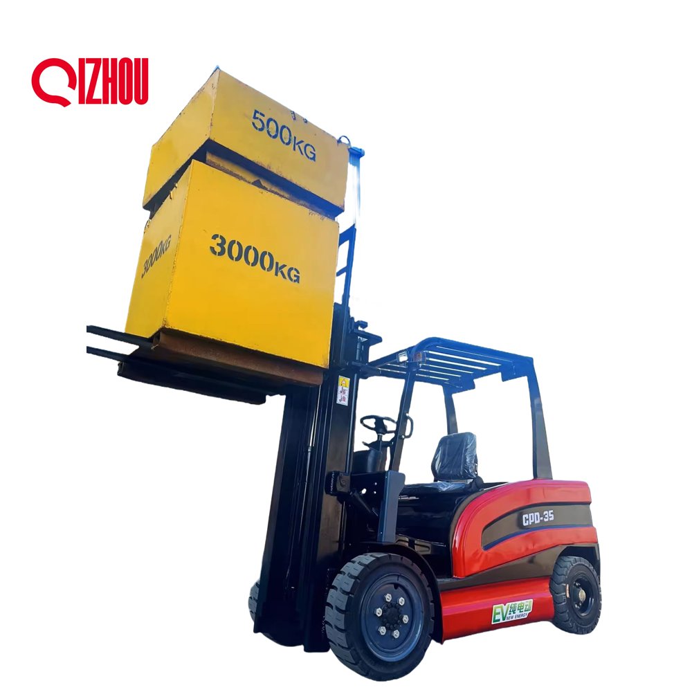 QIZHOU 2024 1.5 Ton Professional Grade Electric Forklift High Lifting Capacity for Building Material and Printing Shops