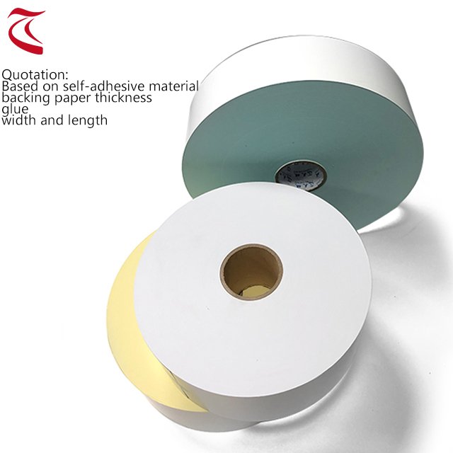 Custom Wholesale Raw Material Custom Size Accepted Blank Roll Labels Roll Adhesive Stickers Labels Transfer Sticker Factice