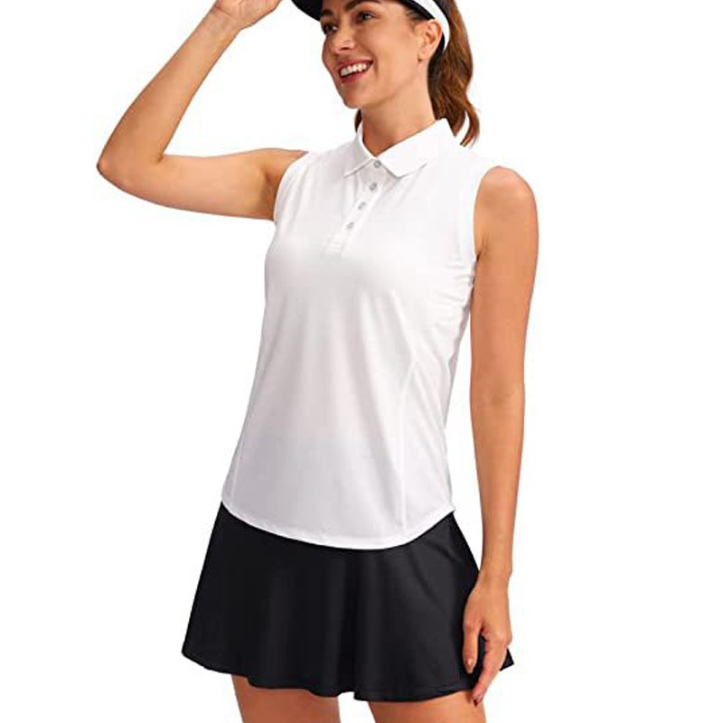 Polyester Spandex Ladies Polo T Shirts Shirt Custom Golf Wear Women Top