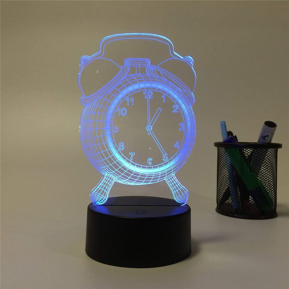 Modern 3D Acrylic LED Desk Lamp Bedroom RGB Multi-Color Warm Atmosphere Wholesale Engraved USB Cable Living Room Decoration
