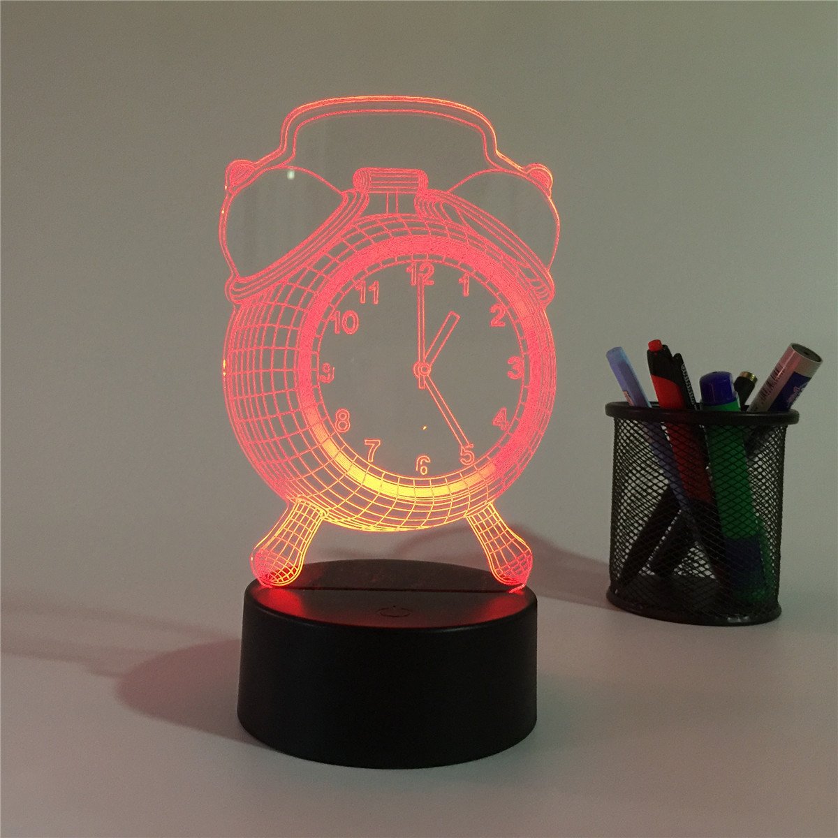 Modern 3D Acrylic LED Desk Lamp Bedroom RGB Multi-Color Warm Atmosphere Wholesale Engraved USB Cable Living Room Decoration