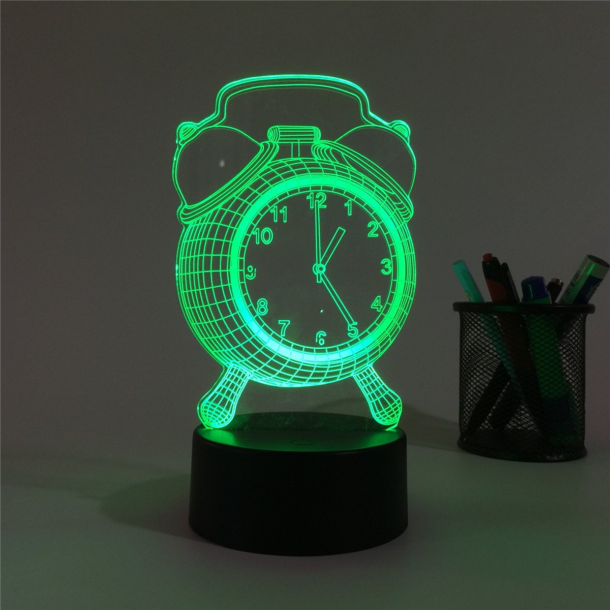 Modern 3D Acrylic LED Desk Lamp Bedroom RGB Multi-Color Warm Atmosphere Wholesale Engraved USB Cable Living Room Decoration