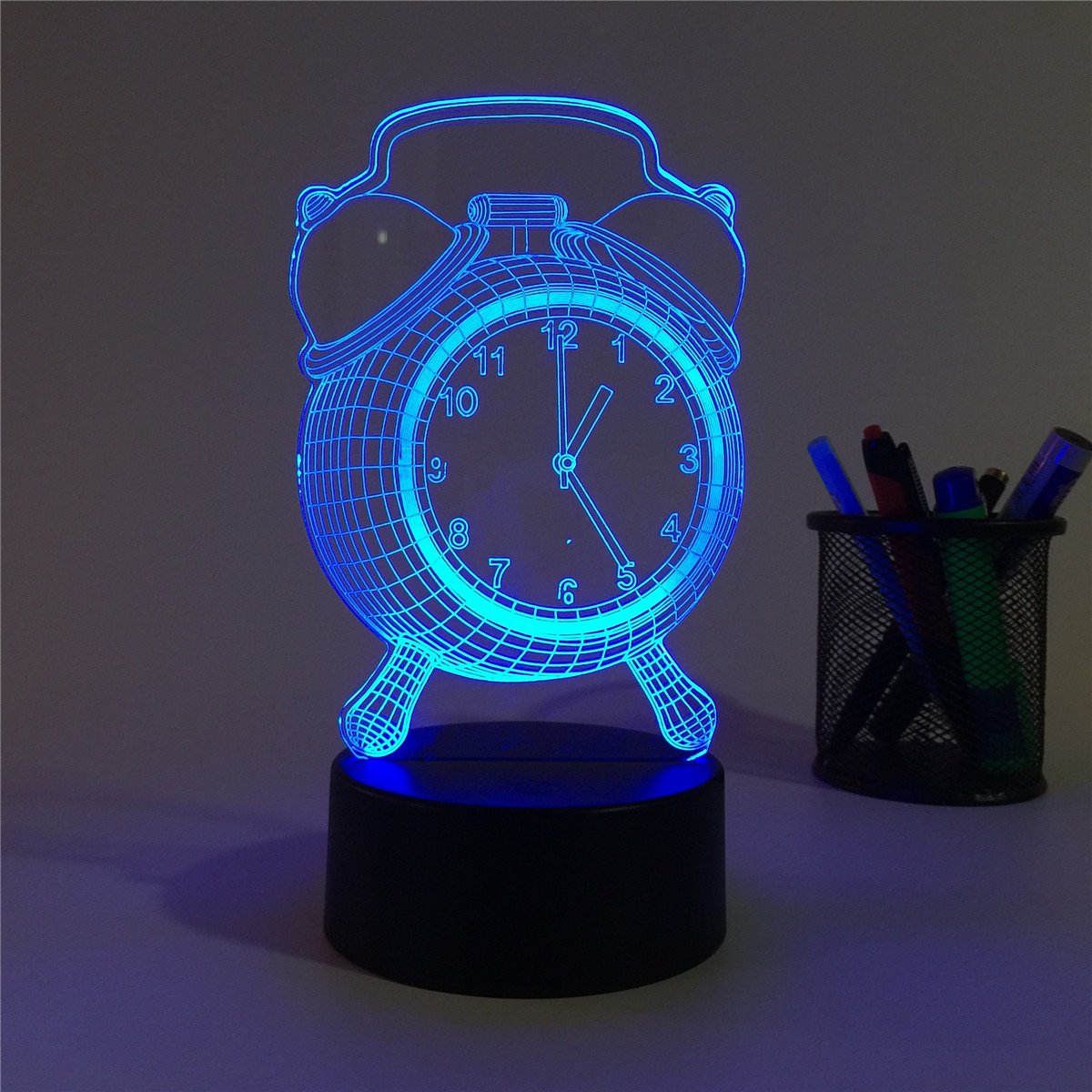 Modern 3D Acrylic LED Desk Lamp Bedroom RGB Multi-Color Warm Atmosphere Wholesale Engraved USB Cable Living Room Decoration