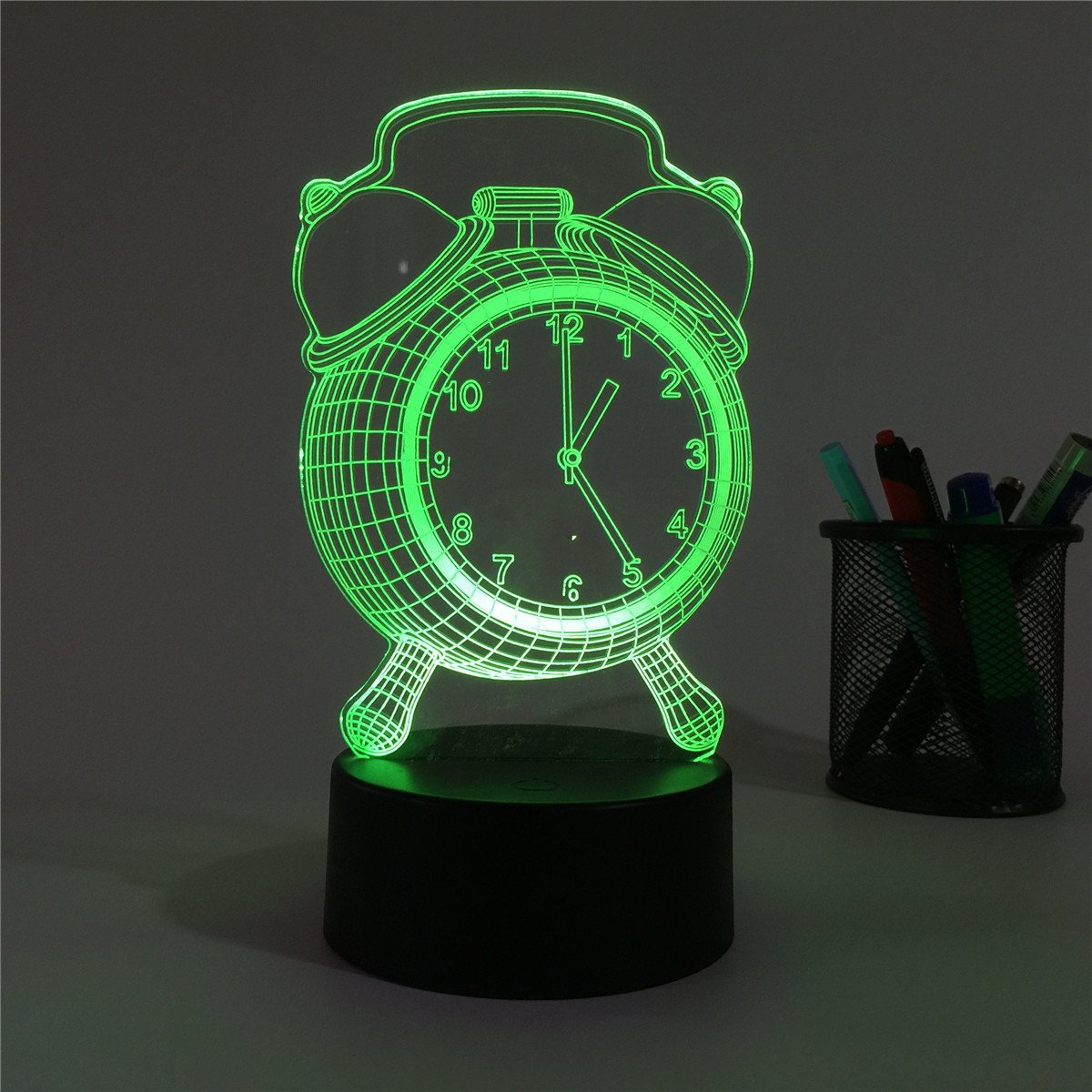 Modern 3D Acrylic LED Desk Lamp Bedroom RGB Multi-Color Warm Atmosphere Wholesale Engraved USB Cable Living Room Decoration