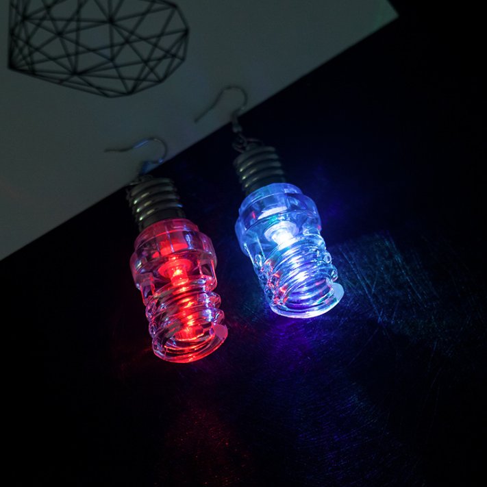 LED Luminous Studs Earrings with Dazzling Light Effect for Party Christmas Graduation New Year or Nightclub party Products