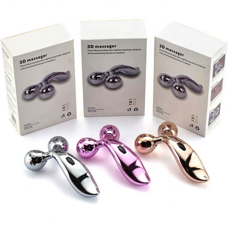 oem Discount now Lady Products Solution Beauty Lift V Line Solar Panel Microcurrent 3D Facial Body Rolling Massager