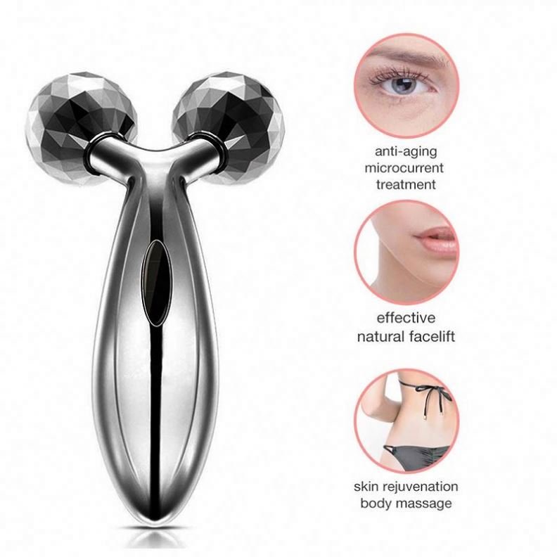 oem Discount now Lady Products Solution Beauty Lift V Line Solar Panel Microcurrent 3D Facial Body Rolling Massager