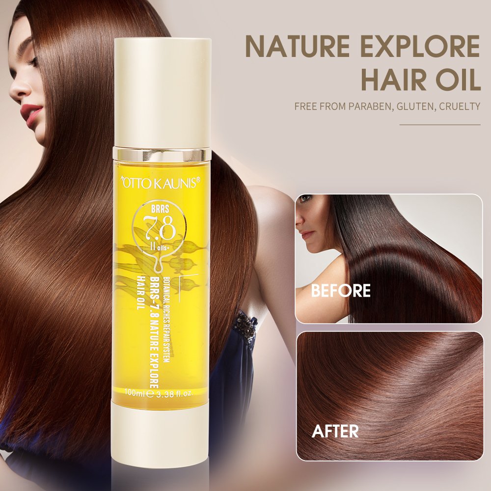 Brazilian collagen hair serum with keratin and argan oil after keratina para el cabello treatment