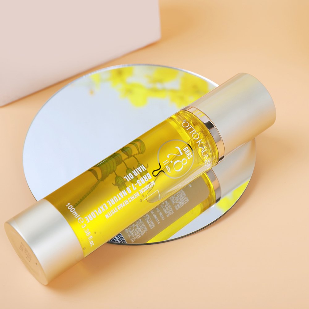 Brazilian collagen hair serum with keratin and argan oil after keratina para el cabello treatment