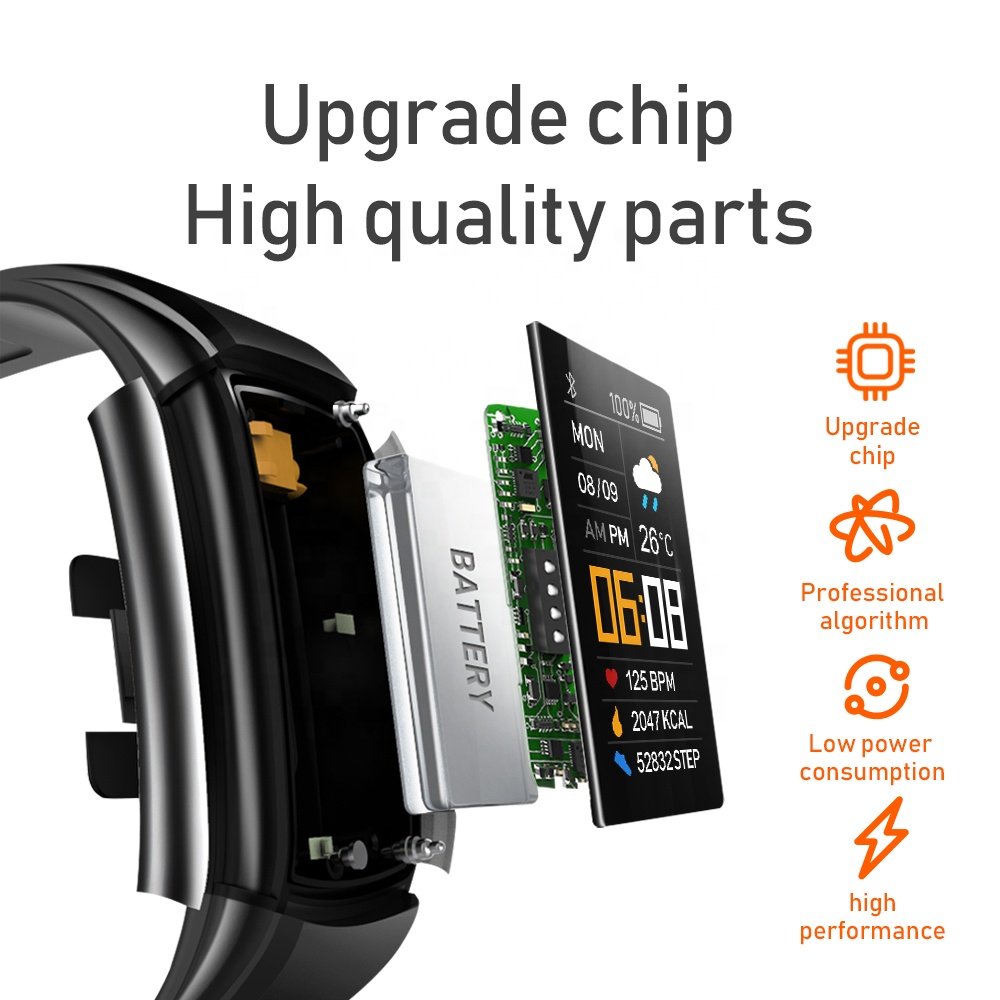 C5S Smart Bracelet Blood Pressure Monitor Men Women Waterproof IP67 Heart Rate Monitor smart watch Fitness Tracker Bracelet
