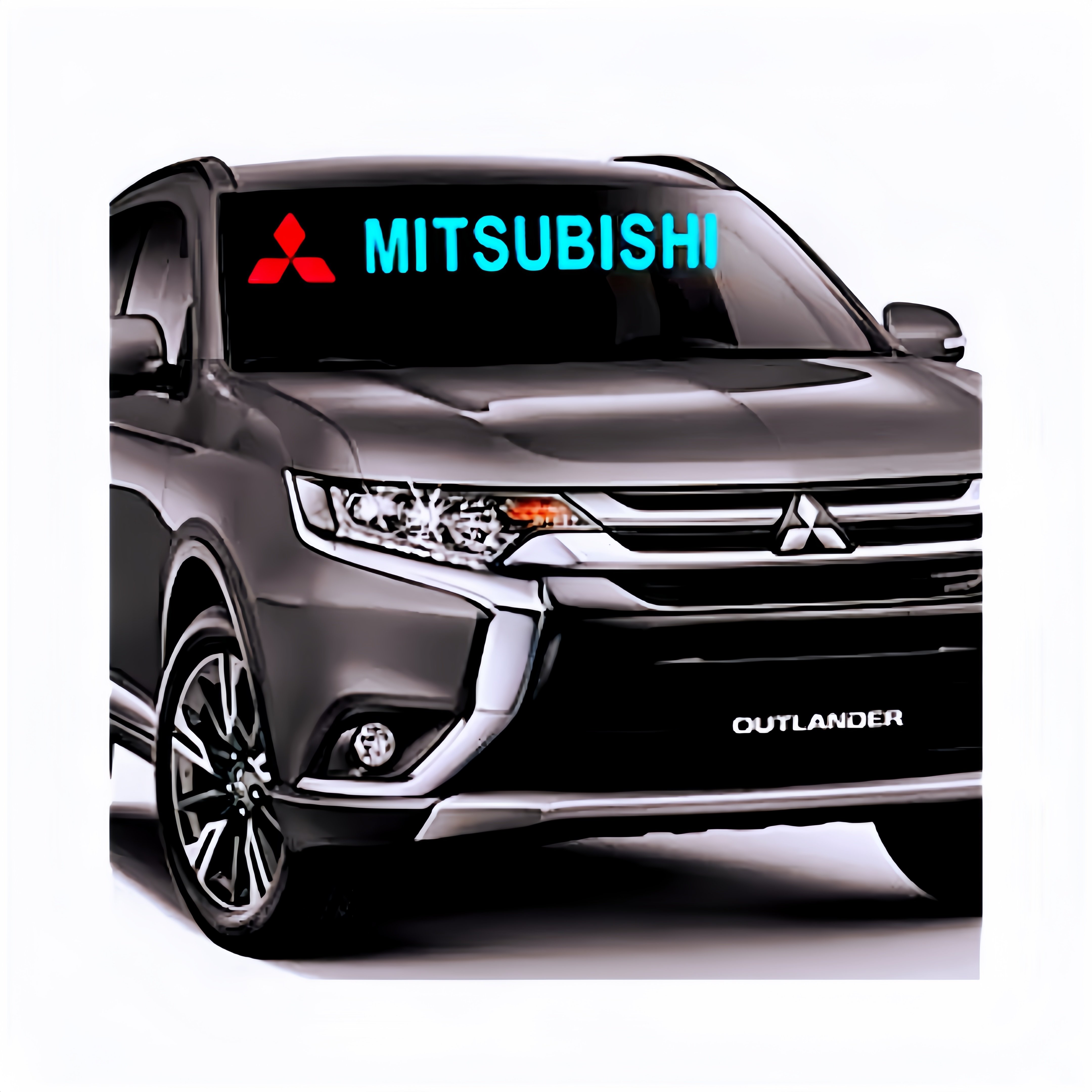 PYL-EL-A9090 Flexible transparent background DC12V brake flash SKODA 400mm X100mm EL car sticker for car windshield