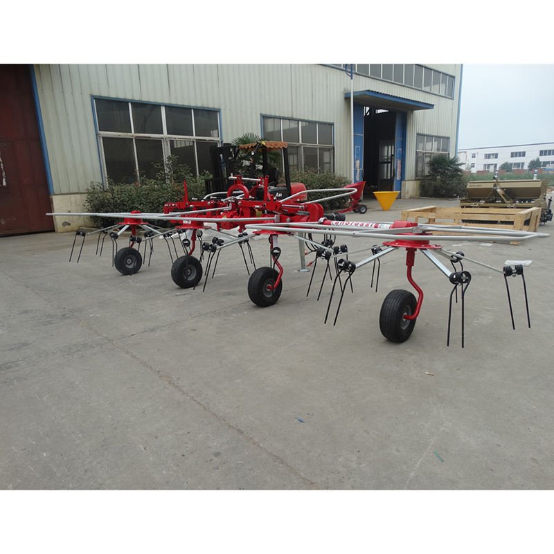 Towing Hay Rake Agriculture 3 Point Hitch Rotary Hay Rake Tedder Driven by Tractor PTO