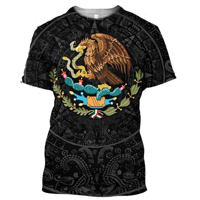 Custom Manufacturers Mexican Products Mexico Tee Shirt With Logo Printed Graphic Streetwear T Shirts Of Men