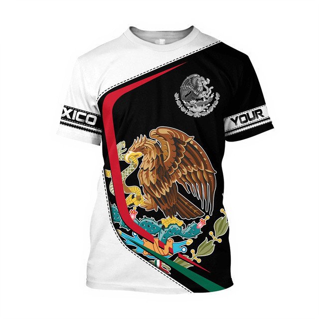 Custom Manufacturers Mexican Products Mexico Tee Shirt With Logo Printed Graphic Streetwear T Shirts Of Men