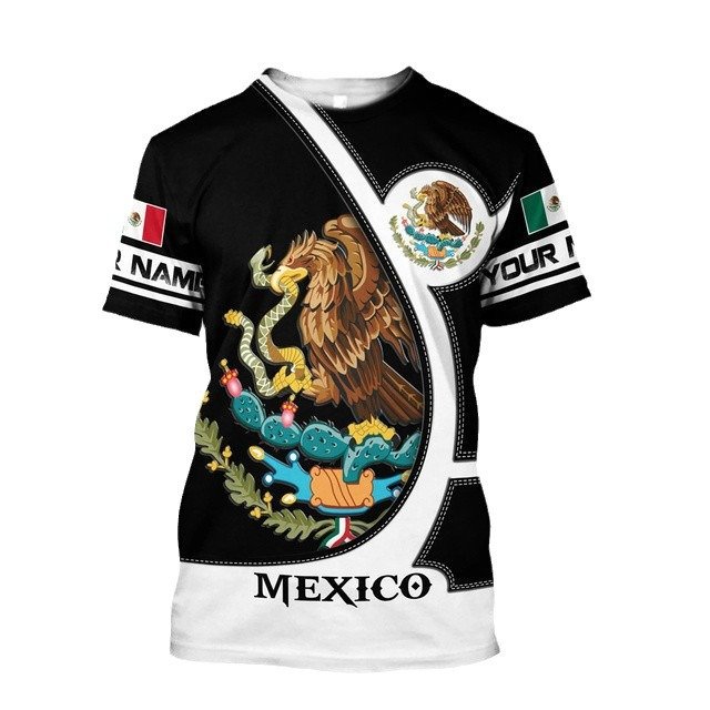 Custom Manufacturers Mexican Products Mexico Tee Shirt With Logo Printed Graphic Streetwear T Shirts Of Men