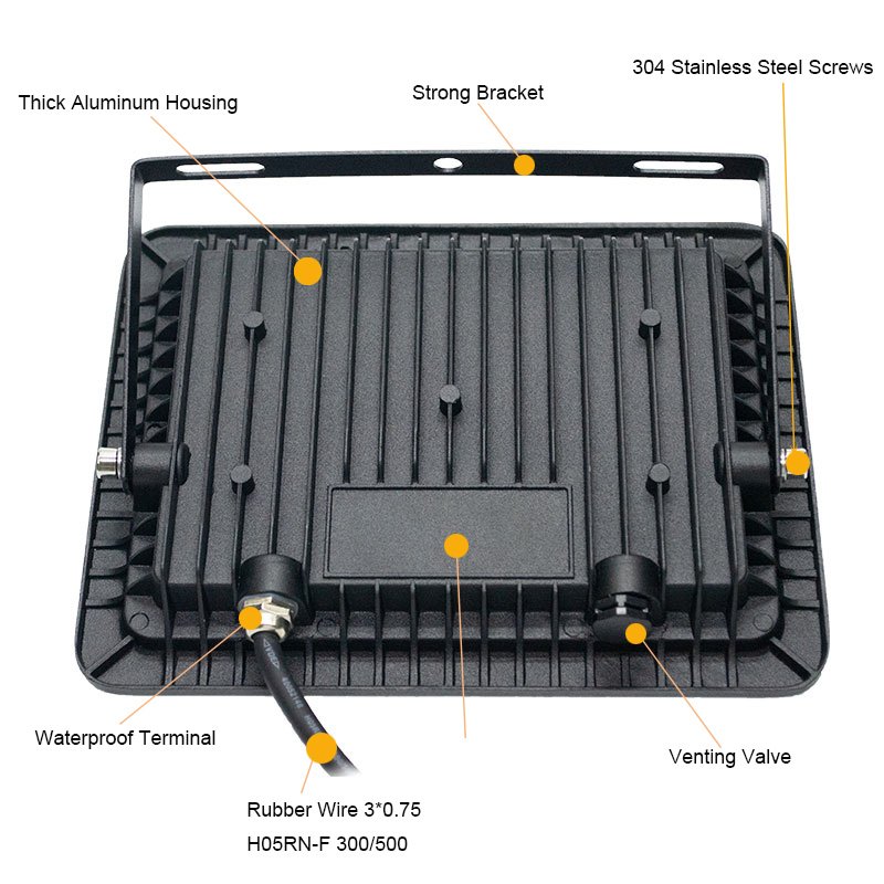 Cheap Floodlight IP66 Waterproof Outdoor Garden Yard Led Flood Light 10w 20w 30w 50w 100w 200w 300w 400w 500w 1000w Certificated