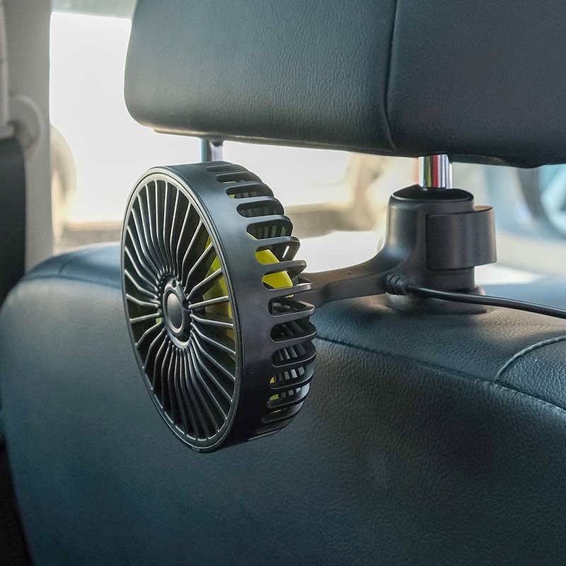 New Product Small Portable DC Mini Double Head Fan Rechargeable Electric Fan For Car