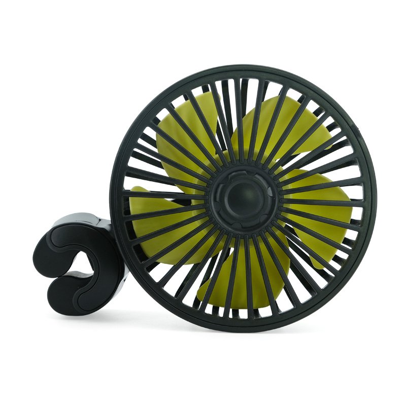 New Product Small Portable DC Mini Double Head Fan Rechargeable Electric Fan For Car