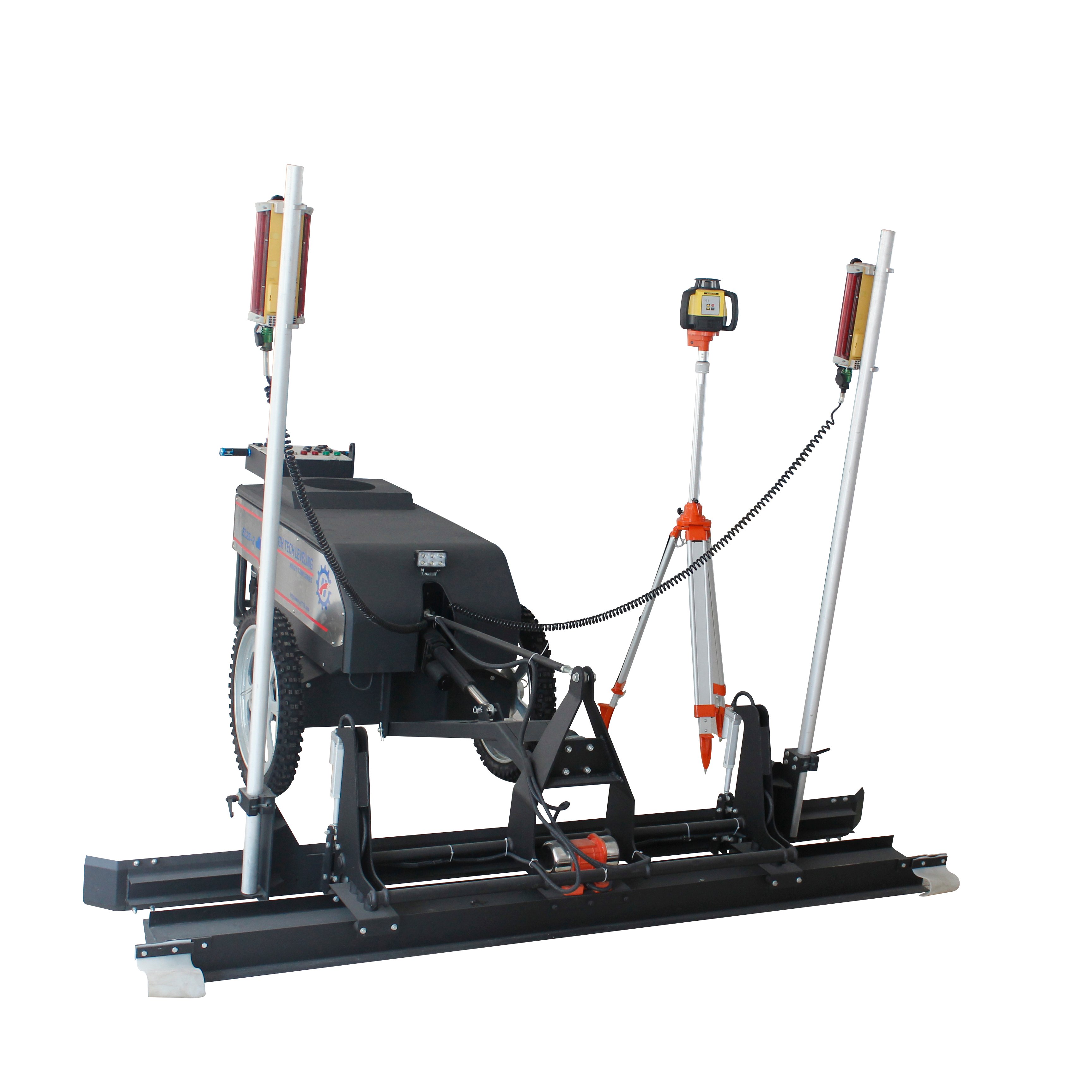 Puncture-proof Tyre Floor Leveling Concrete Laser Screed Machine
