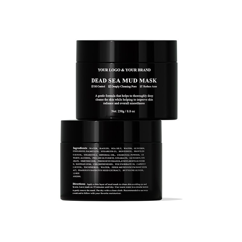 Private Label Skin Care Mascarilla de barro Blackhead Remover Oil Control Dead Sea Clay Face Mask Masque de boue For Face Care
