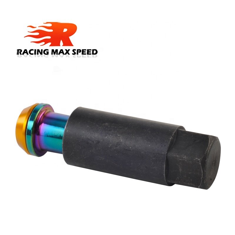 Racing R40 Neo Chrome Steel Lock Anti Theft Wheel Lug Nuts