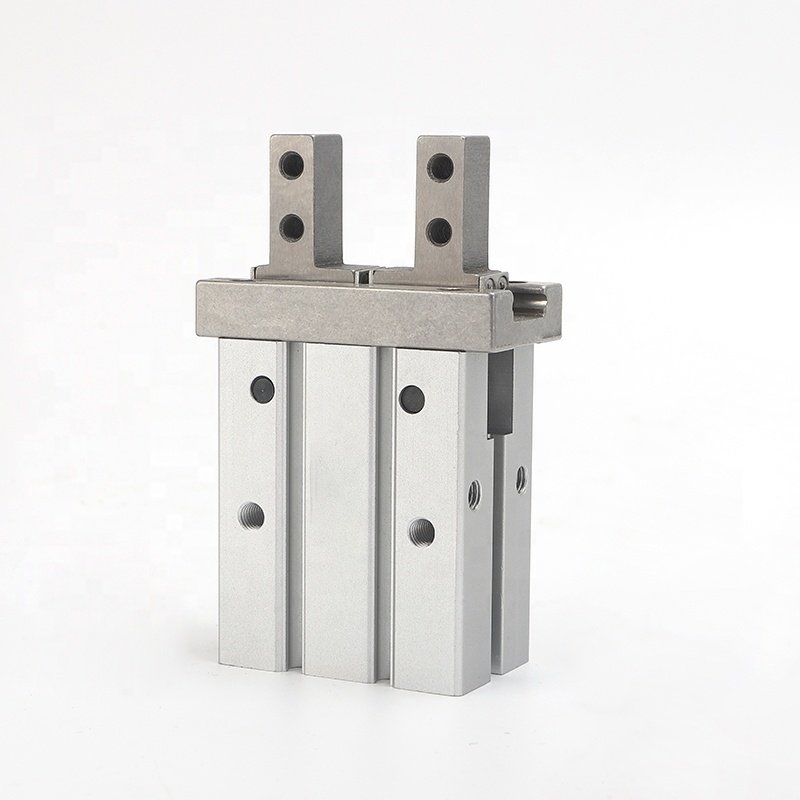 Aluminum body smc type double action pneumatic air finger gripper cylinder mhz2-16d-32d series parallel claw clamp cyliinders
