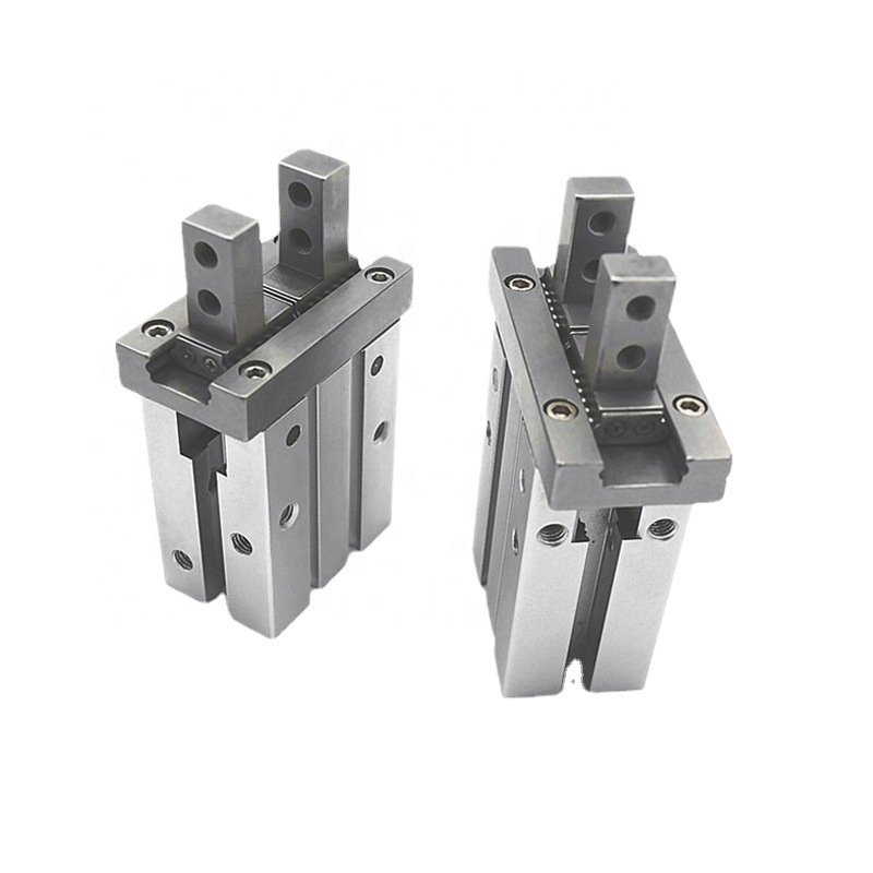 Aluminum body smc type double action pneumatic air finger gripper cylinder mhz2-16d-32d series parallel claw clamp cyliinders