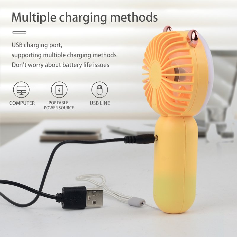 Hot Selling Products 2024 Bladeless Portable Fans Mini USB Rechargeable Fan Hanging Waist Night Light Fan