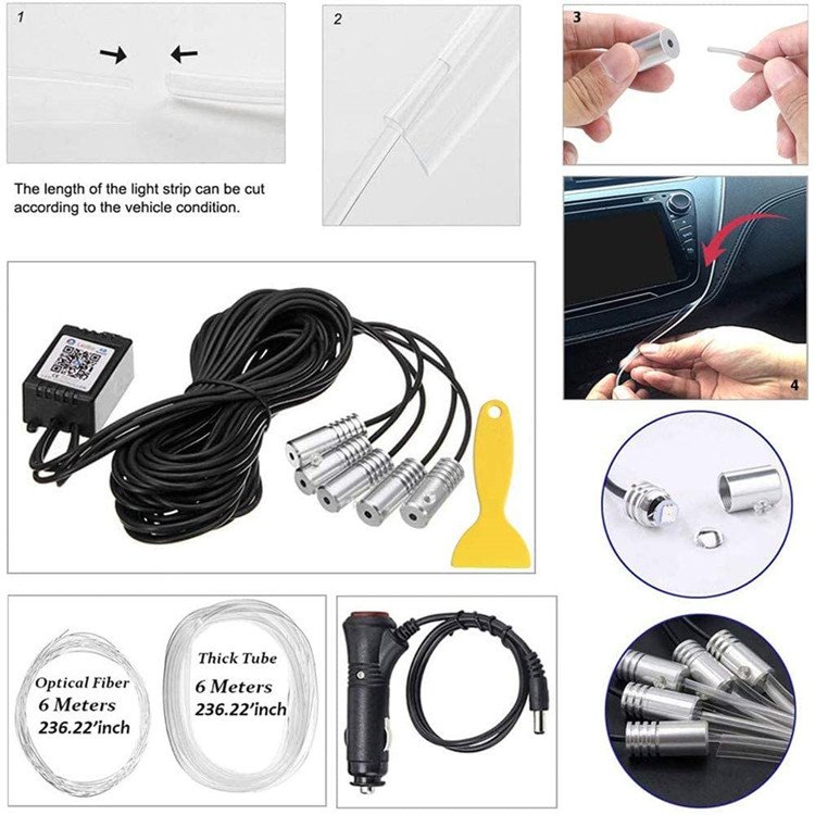 Newest RGB led decoration light for Car Interior Light RGB car cold light line